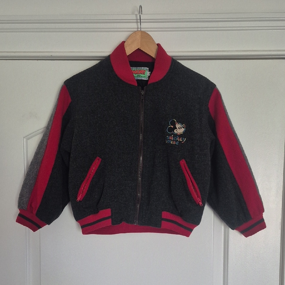 Disney Mickey Mouse Kids Jacket - Gray and Red